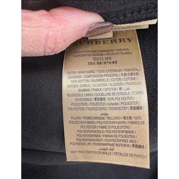 Men's Burberry Black Rare Hooded Reversible Quilted Puffer Jacket Size M - Picture 9 of 13